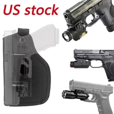 Tactical Pistol with Laser or Light Attached Concealed Carry IWB OWB Gun Holster