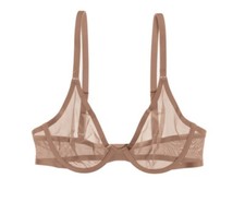 NWOT Cuup Bra The Plunge Mesh Taupe 32D