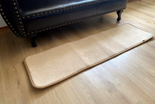 Bettumrandung Läufer Teppich Auflage - Kurzflor - 100% Wolle - rutschfest