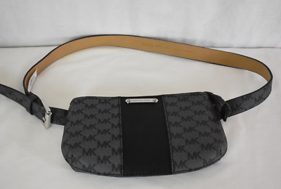 Michael Kors black/gray striped monogram belt bag NWOT Michael Kors | Accessories | Michael Kors Blackgray Striped  main image 2