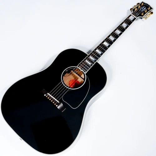 Gibson J-45 Custom Ebony Acoustic Guitar Black with Hard Case