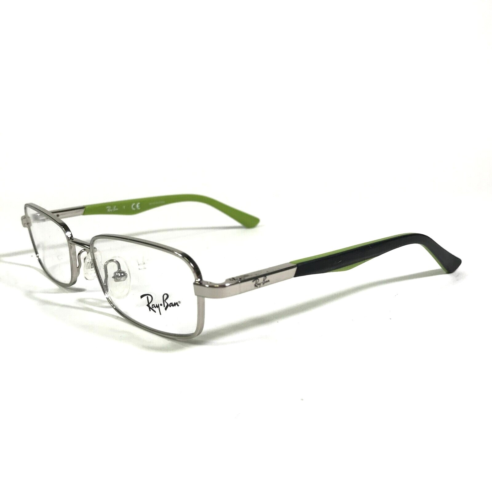 Ray-Ban RB1035 4012 Kids Eyeglasses Frames Green Silver Rectangular 45-15-125