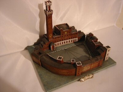 Palio Piazza del Campo Siena Toskana 20 cm Modell Italien Pferderennen,Neu
