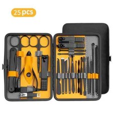 Stainless Steel Nail Clipper Grooming Nail Tools Manicure Pedicure Set 25 PCs