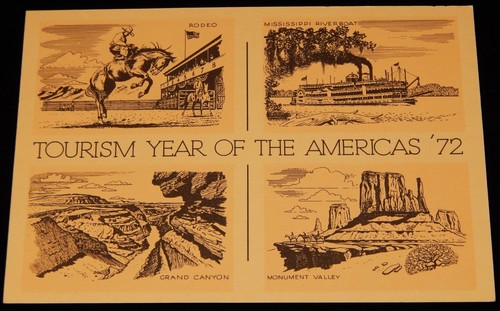 Postal vintage, tarjeta de turismo preimpresa, "AÑO TURÍSTICO DE LAS AMÉRICAS '72 - Imagen 2 de 4