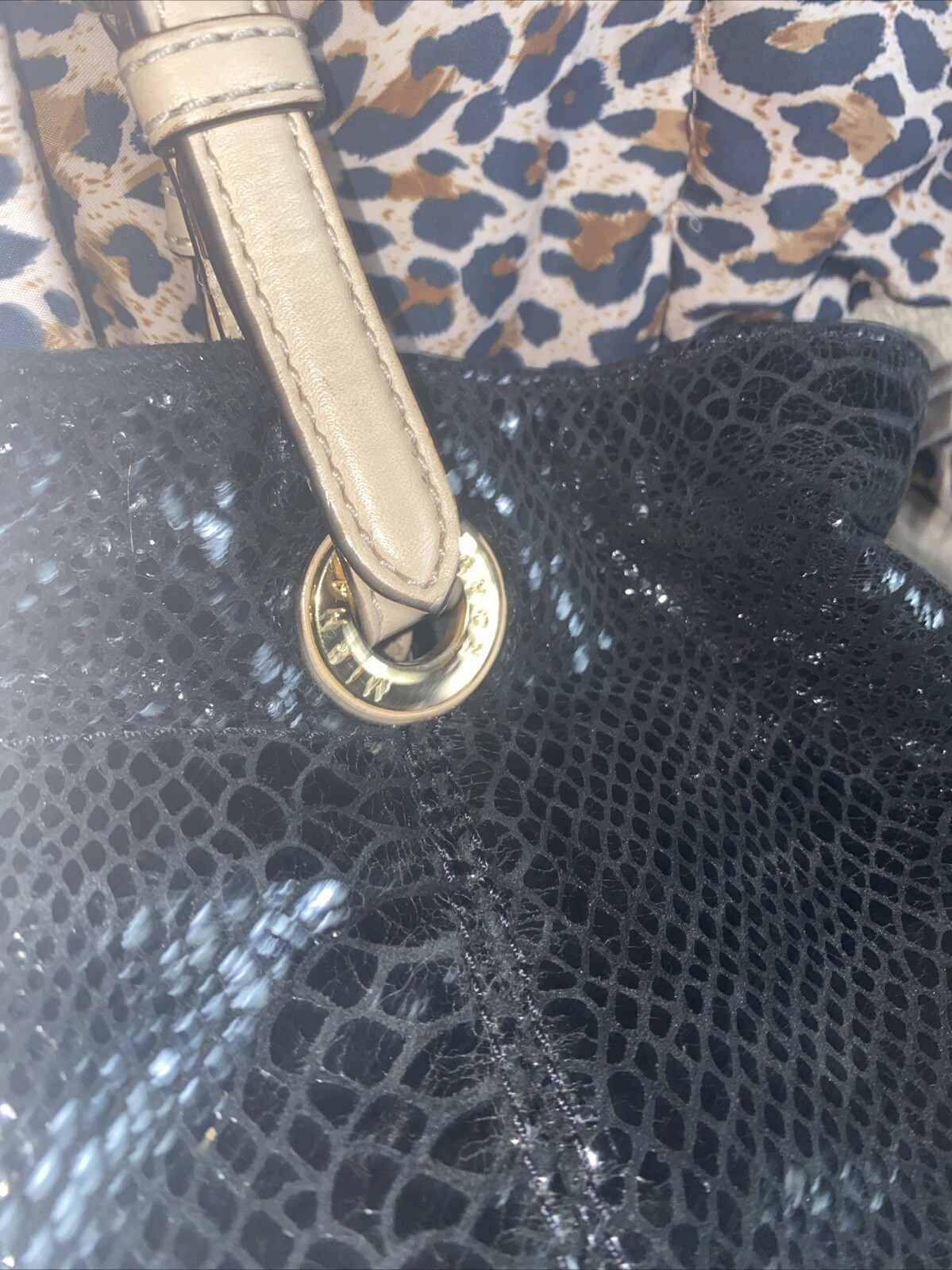 Michael Kors Jet Set Black Python Leather Tote Sh… - image 11