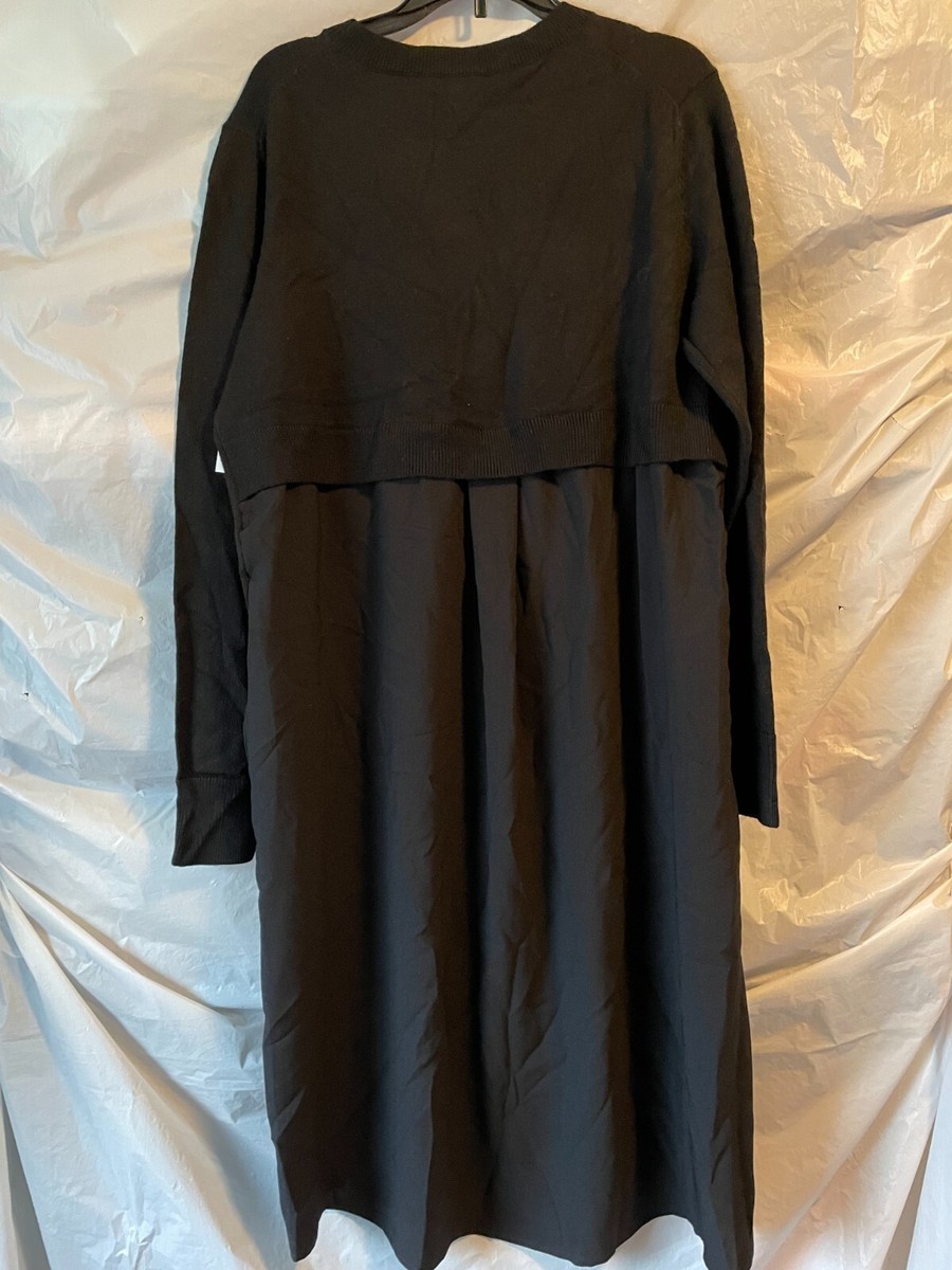 NORDSTROM SWEATER DRESS WOOL BLEND WOMENS S SMALL BLACK NWOT | eBay