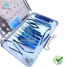 21Pcs Ophthalmic Micro Eye Cataract Surgery  Suture Kit Surgical Instruments