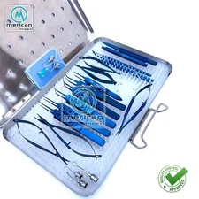 21Pcs Ophthalmic Micro Eye Cataract Surgery  Suture Kit Surgical Instruments