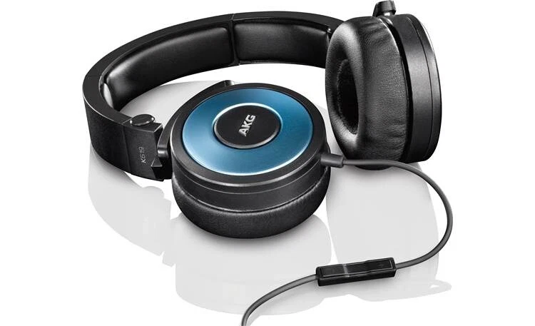 AKG K619 DJ headphones with in line remote and microphone Blue