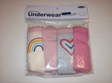 Old Navy Underwear Underpants Toddler Girls 4 Pk Panty Heart Rainbow New