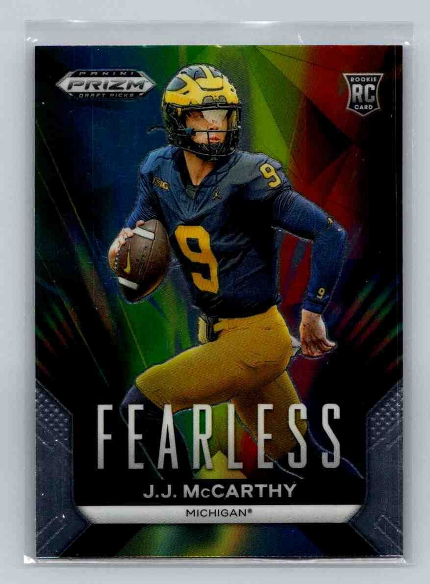 2024 Prizm Draft Picks J.J. McCarthy # F-JJM Fearless RC Minnesota Vikings