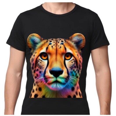 Funny Leopard T-shirt Short Sleeve Shirt Costume Cosplay Summer Casual Tops Tee