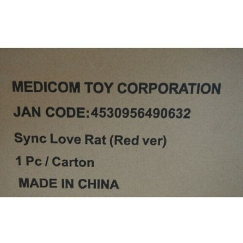 NEW Banksy Love Rat Red Ver. Medicom Toy Mct Tokyo Banksy Authentic