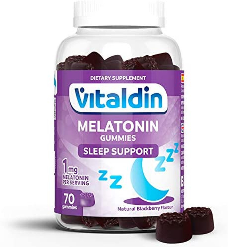 VITALDIN Melatonina gummies, 1 mg, sabor a Mora - Ayuda a Conciliar el Sueño