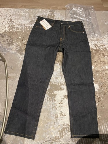 Pantalones de mezclilla Evisu para hombre - logotipo de gaviota bordado púrpura - talla 34 - nuevos - Imagen 3 de 8