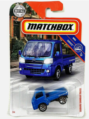 2014 Subaru Sambar Truck BLUE MBX Service 2020 Matchbox | eBay