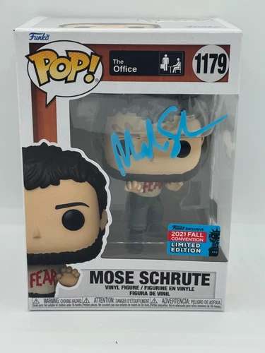SIGNED Funko Pop! THE OFFICE - MOSE SCHRUTE #1179 COA AUTHENTICATED Free Ship