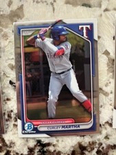 2024 BOWMAN DRAFT CHOME PROSEPCT CARD TEXAS RANGERS CURLEY MARTHA #BDC-165