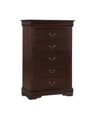Cherry 5-Drawer Chest - Louis Philippe Style