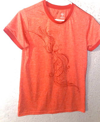 Prana T-Shirt Womens XL Rust Orange Pink Lightweight Short Sleeve Top Stretch