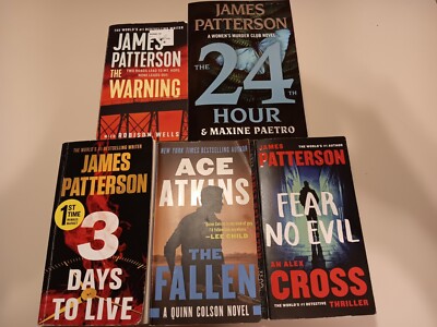 Lot 5 Mystery thriller James Patterson 24th hour 3 days Fear evil Warning..