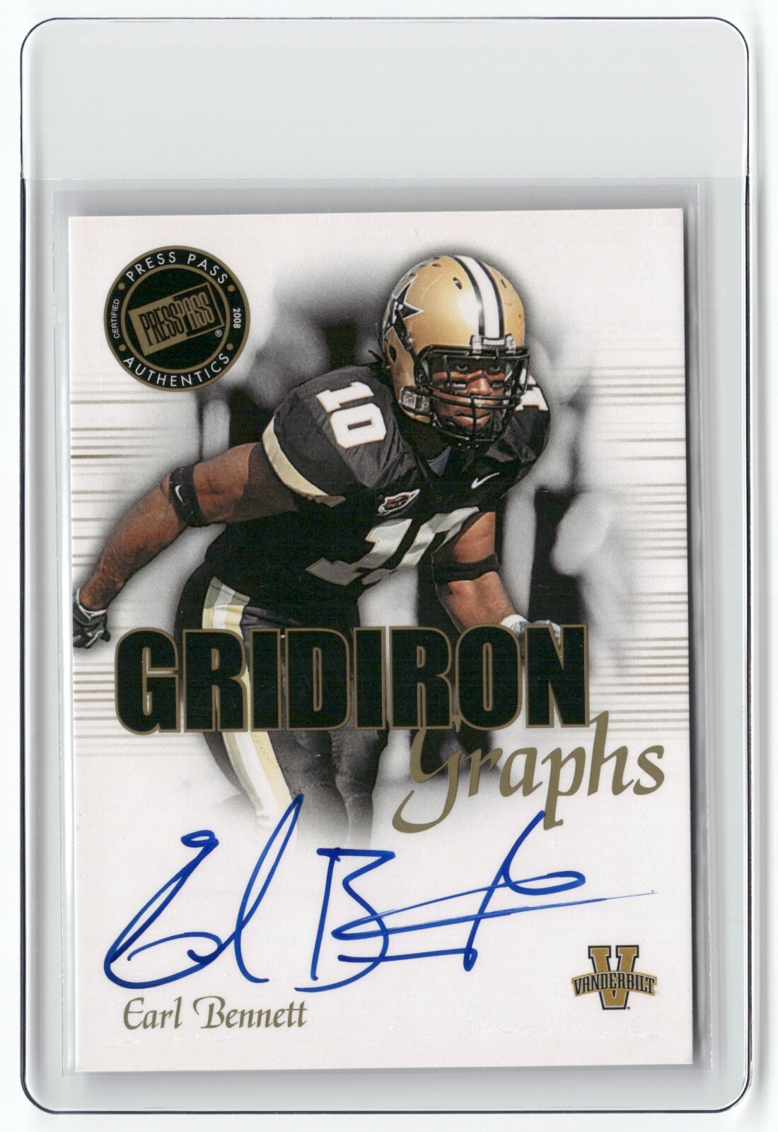 Earl Bennett Press Pass Se Gridiron Graphs #GGEB Base