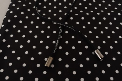DOLCE & GABBANA  Black Dotted Drawstring Dolce & Gabbana Drawstring Trousers - Black | Editorialist main image 2