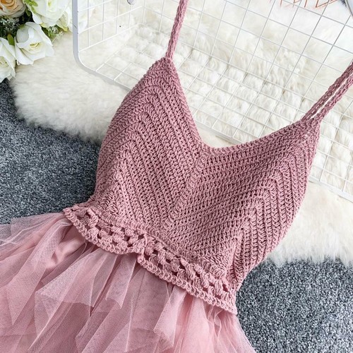 Damen Mädchen Slip Kleid Lolita Rüschen Netz Tüll Ballkleid Party Swing Abend - Bild 9 von 17