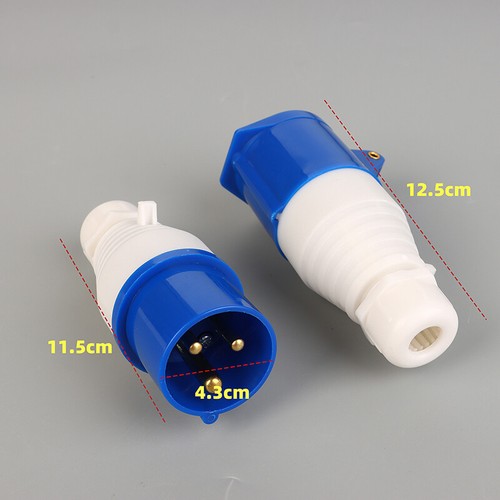 1PC Car Connection Plug Adapter Main Plug Hook Up Site Adapter 3PIN 16A - Photo 3/14
