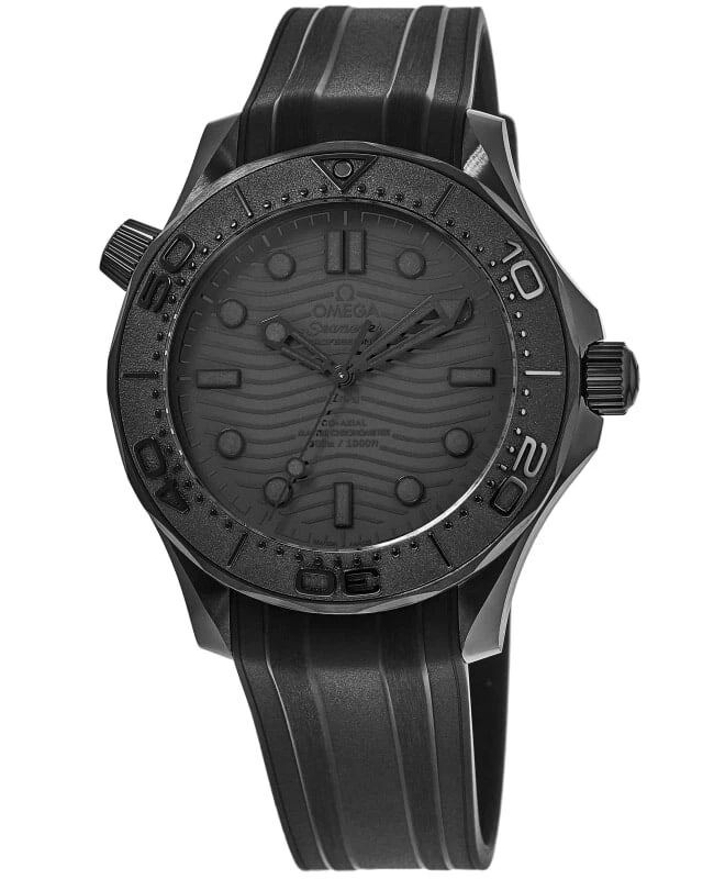 Новые дайверские черные мужские часы Omega Seamaster 300 М 210.92.44.20.01.003