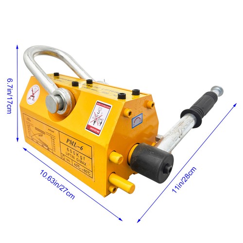 Elevador magnético de acero de 600 kg de 1 pieza imán de elevación de elevación de grúa de alta resistencia amarillo - Imagen 2 de 16
