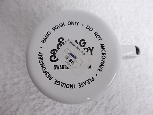 Swag Brewery Probably Beer Baked Enamel White & Black Metal Cup Mug - Picture 6 of 6