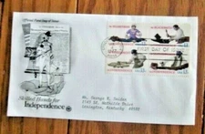 SKILLED HANDS FOR INDEPENDENCE 1977 COMP SET PCS  CACHET FDC BLACKSMITH LEATHER