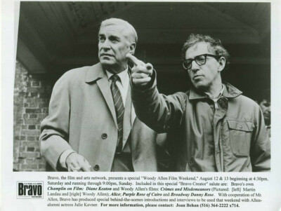 Woody Allen,Martin Landau Movie ''Crimes And Misdemeanors'' press photo P1D