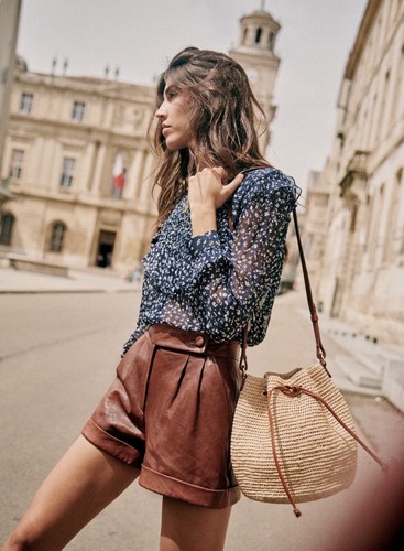 Sezane Williams Shorts - Brown - Size 