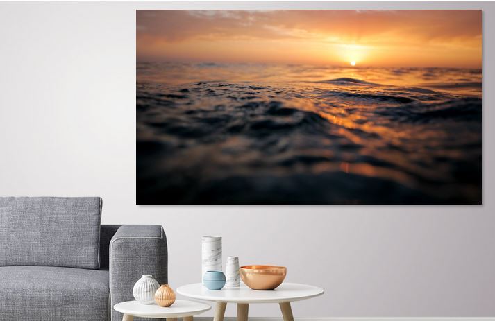ocean-surface-sunset-waves- WALL ARTS high quality Canvas home decor