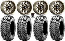 ITP Hurricane 14" Wheels Bronze 28" Liberty Tires Kawasaki Brute Force IRS