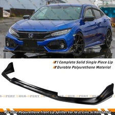 For 2017-2021 Honda Civic Si Hatchback FK7 JDM M Style Front Bumper Lip Spoiler