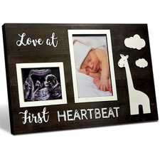 Giraffe Wooden Sonogram Picture Frame Baby Nursery Decor, Ultrasound Frame ...