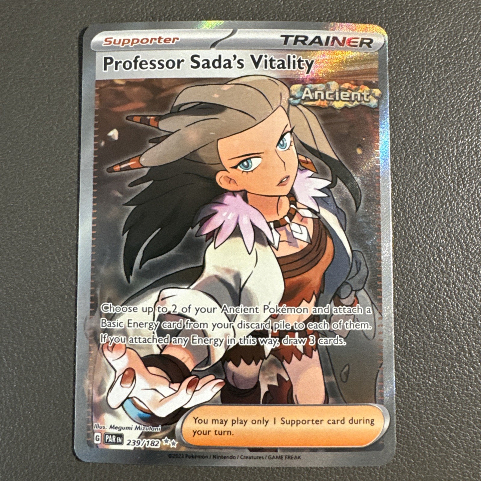 Professor Sada's Vitality 239/182 - Pokémon SV04: Paradox Rift Holo NM