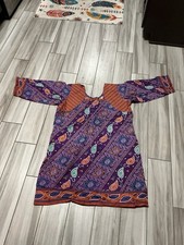 Cotton Paisley salwar kameez with dupatta Set, 48  Bust, 37  Long, Long Sleeve