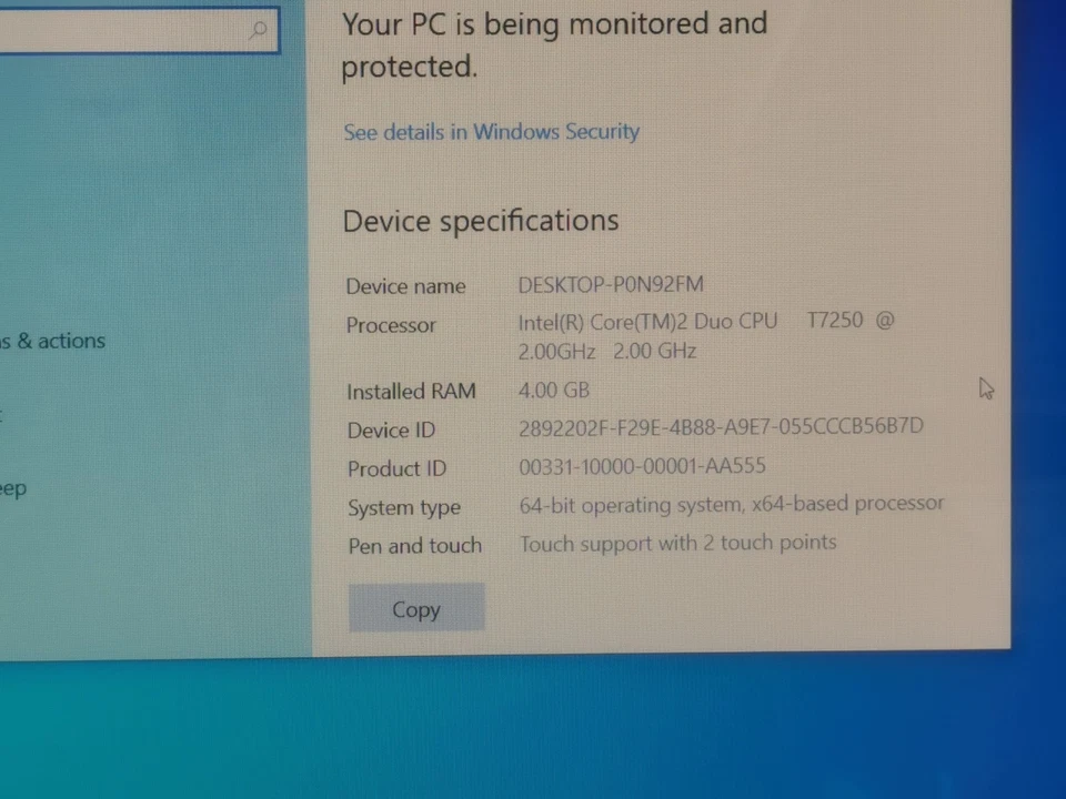 HP TouchSmart iQ500 All in One 22" PC Core2 Duo T7250 4GB RAM 250GB SSD Win 10 - Image 2 of 4