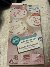 NIB Wilton Make Any Message Cake Decorating Letter Press Set NEW 1998