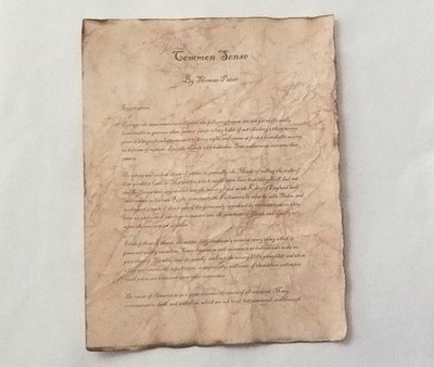 Common Sense - Antiqued First Page Reproduction of First Page by Thomas Paine