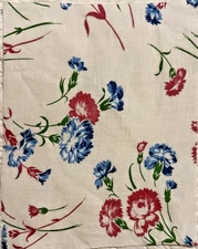 VERY PRETTY multicolored vintage feedsack fabric piece 8x10" floral pattern