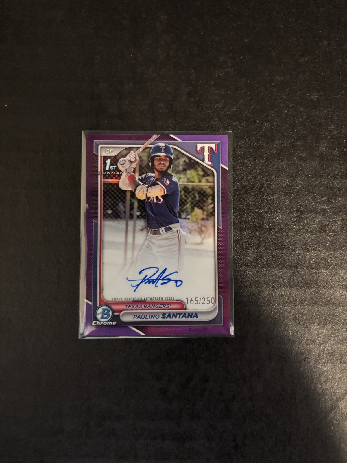 2024 Bowman Chrome 1st Prospect Auto Paulino Santana #CPA-PS Purple /250