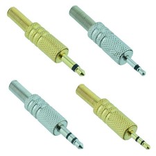 2.5mm 3.5mm Mono Stereo Metal Gold Plated Audio Plug Connector