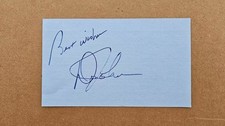 DON JOHNSON SIGNED 3x5 BLUE INDEX CARD AUTOGR...