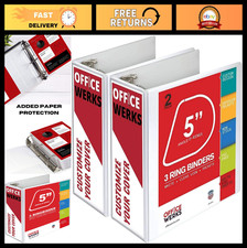 Heavy Duty 5 3 Ring Binder 2 Pack, Locking D-...
